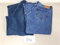 Men's Levi's 501 40x29 and Wrangler 44x30 Jeans
