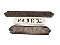 (3) Molded Resin Signs