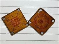 (2) Vintage Wooden Game Boards