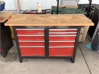 CRAFTSMAN TOOL CABINET WITH WORK BENCH