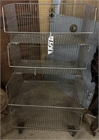 4 Basket Wire Rack 24x19x44 tall