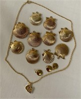 Gold Plated Shell Jewelry