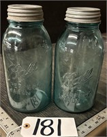 2 Ball Half Gallon Jars with Zinc Lids