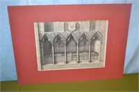 Print of 17th Century Etching by Wencelaus Hollar