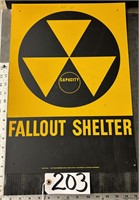 Nuclear Fallout Shelter Metal Sign