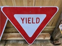 Yield Sign, metal, one side