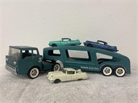 Structo Car Hauler with Cadillac  Cars