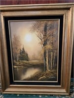 Painting by Wallace, framed