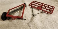 Toy tilling equipment & hay rake