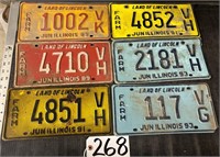 6 1980s & 1990s Illinois Farm Plates