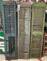 3 Antique Wooden Shutters