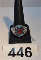 Turquoise Horse Head Ring sz. 12 1/4