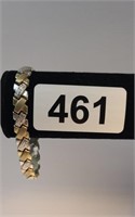 10K Modern Gold Panel Link Bracelet 7 1/2" 8.48g