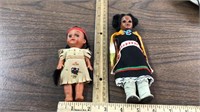 2 American Indian dolls