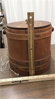 Wooden Bucket w/Lid