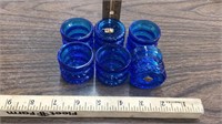 6 cobalt blue cups made in Italy