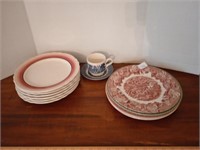 Mixed lot of China and transferware. 6 Homer