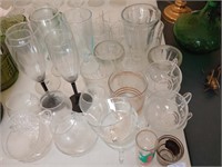 Large lot of glassware