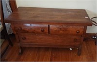 Antique 3-drawer lowboy dresser, no key.  43.5" W,