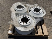 Pallet of (3) Steel Truck Rims