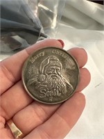 1 ounce silver round merry Christmas, Santa