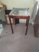 Cool glass top square table