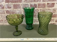 Green Vase Lot