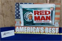 Red Man Chewing Tobacco Metal Sign