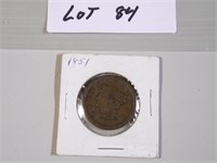 1851 One Cent coin