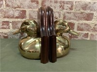 Brass Duck Bookends