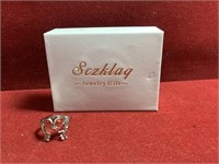 SCZKLAG JEWELERS STERLING SILVER FROG RING