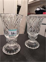 Glass candle holder set