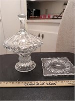 Glassware Olympia 11 inch covered crystal box