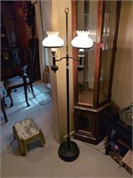 Vintage metal double light floor lamp