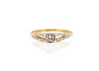 George V period diamond & 18ct yellow gold ring