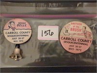 Vintage Carroll County pins 1972 Sesquicentennial