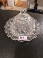 Glass cheese ball dish and lid