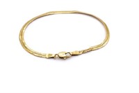 14ct yellow gold herringbone chain bracelet