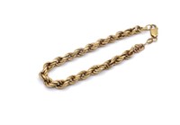 9ct Rose gold rope chain bracelet