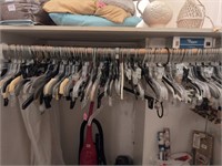 Whole closet of hangers