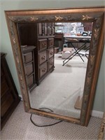 Heavy gold bevelled mirror 25x37