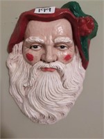 Painted Santa face wall hanger