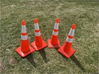 LOT OF 4 ORANGE CONES