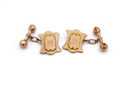 Antique 9ct rose gold cufflinks