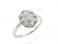 Diamond set 18ct white gold ring