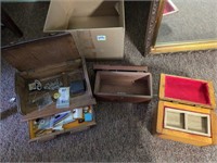 Jewelry boxes and contents