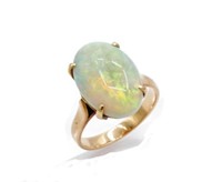 Mid C. opal & yellow gold cocktail ring