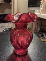 Fenton 95year cranberry vase