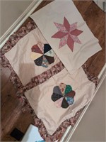 3 quilted pillowcases