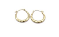 10ct Yellow gold hoop earrings